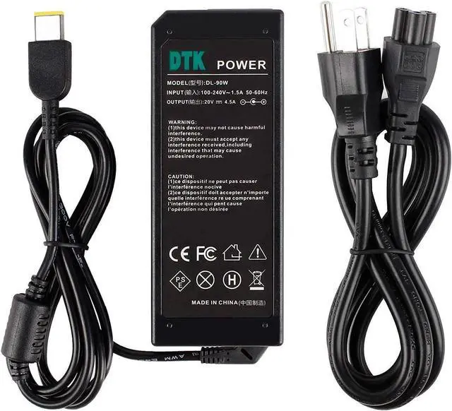 Main image of DTK 20V 4.5A 90W 0B46994 USB Ac Adapter Laptop Computer Notebook Charger PC Power Cord Supply Source Plug for Lenovo ThinkPad T440 T550 T440S L540 (20V 3.25A 65W Compatible) Connector Size: 11 x 5mm
