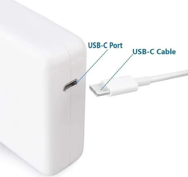 Alt view image 2 of 7 - Mac Book Charger,61W USB C Power Adapter Replacement for Mac Book Pro with 13 After 2016 and Mac Book Air 2018,Compatible with Samsung,Nintendo Switch,Lenovo,ASUS,Dell USB-C Port