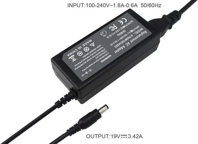 Alt view image 4 of 7 - LNOCCIY 19V 3.42A AC Adapter Charger for Toshiba Satellite C55 C655 C850 C50 C855 P50 P755 P775 P855 P875 S55 L755 L655 L745 E45T E55 E55D A665 A505 Toshiba Portege Z30 Z930 Z830 Power Supply Cord