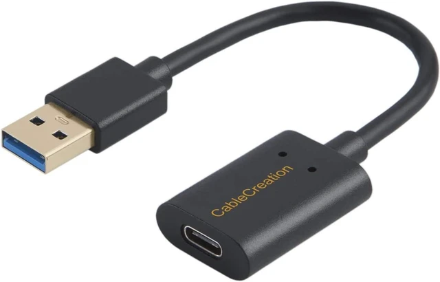 Main image of USB A to USB-C Adapter Cable CableCreation Type A 3.0 Male to Type C Female Data Converter for Laptop and PCOculus Quest Link