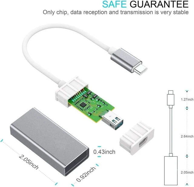 Alt view image 3 of 4 - Mini USB HUB 10cm USB-C / Type-C 3.1 to Mini Display Adapter Cable, For MacBook 12 inch, Chromebook Pixel 2015, Nokia N1 Tablet PC(Silver),Light and beautiful, easy to carry. ( Color : Silver )