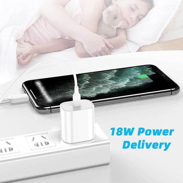 Alt view image 7 of 7 - USB C Fast Wall Charger Compatible Google Pixel 6 5 4 XL 4a / 3a 3 2, 18W 3A PD Power Adapter and 3.3FT Type to Cable