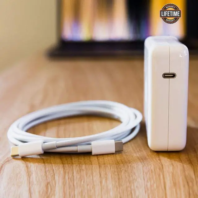 Alt view image 6 of 6 - Mac Book Pro Charger, 61W USB C Charger Power Adapter with USB C Cable for Mac Book Pro 15, 13 Inch, New Mac Book Air 13 Inch