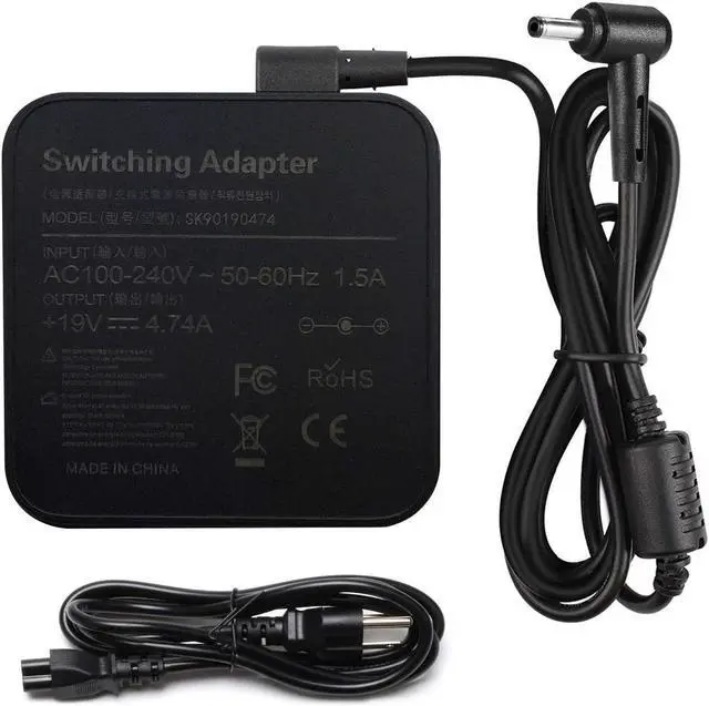 Main image of 90W 19V 4.74A AC Charger for ASUS Q524 Q524U Q524UQ Q534 Q534U Q534UX UX51VZA UX51VZ UX51V U500VZ U500V Q524UQ-BBI7T1 Laptop Power Cord