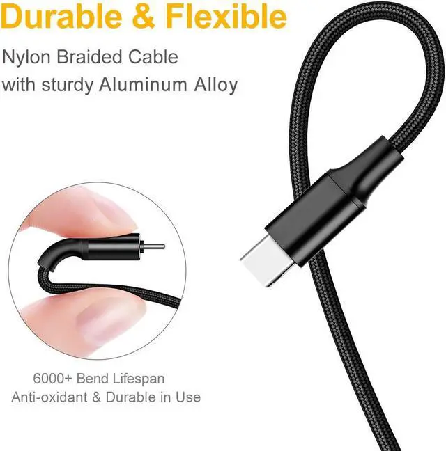 Alt view image 6 of 7 - Multi Charging Cable Multi Charger Cable 2Pack 4FT Nylon Braided Universal 4 in 1 Multiple USB Cable Fast Charging Cord Adapter with Type-C Micro USB Port Connectors for Cell Phones Tablets and More