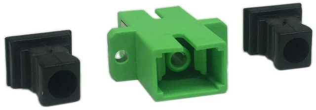 Alt view image 7 of 7 - SC Fiber Optic Adapter Female to Female APC Simplex Single Mode Fiber Optical Co