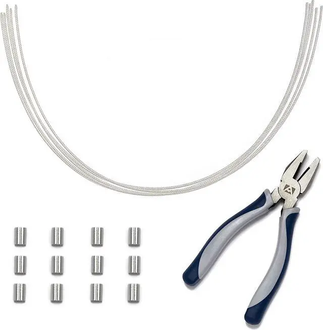 Main image of Cable Organization, DIY Tether Kit - Customizable Cable Tethers for Computers, Adapters & Dongles - Easy Self Installation Tether Cables with Free Crimping Tool (Silver 30 Pk, 12 inch)
