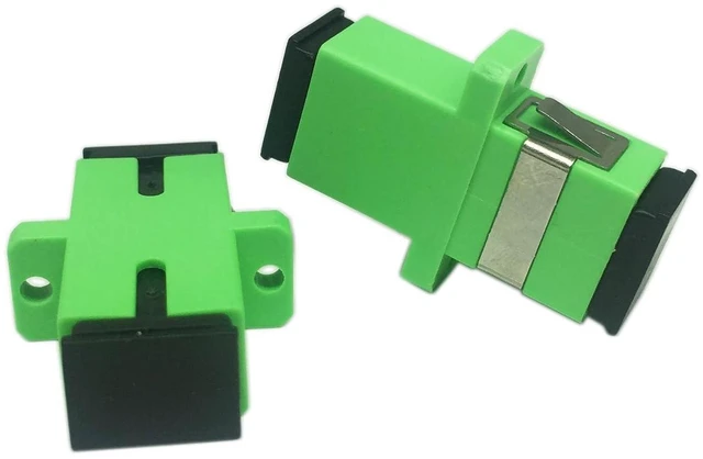 Alt view image 2 of 7 - SC Fiber Optic Adapter Female to Female APC Simplex Single Mode Fiber Optical Co