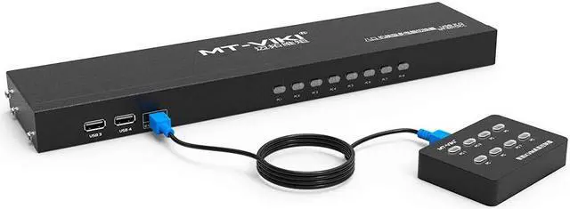 Alt view image 5 of 5 - MT-VIKI 8 Port USB VGA KVM Switch 801UK-L 8 in 1 Out Switcher Box for Computer PC Laptop Notebook Monitor w/ 8pcs KVM Cables