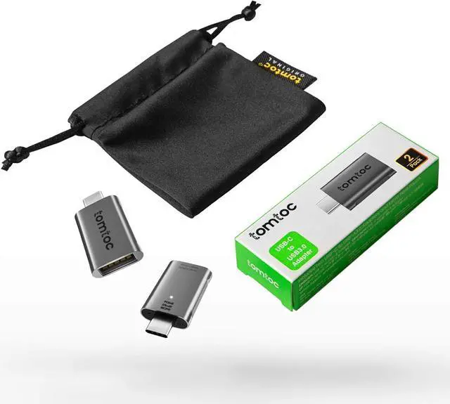 Alt view image 6 of 7 - USB C to USB Adapter (2 Pack) Thunderbolt 3/Type-C to USB 3.0 Adapter for MacBook iPad Air 4 10.9 iPad Pro Surface Pro/Book  XPS and More OTG Adapter for Android Phone Up to 5Gbps