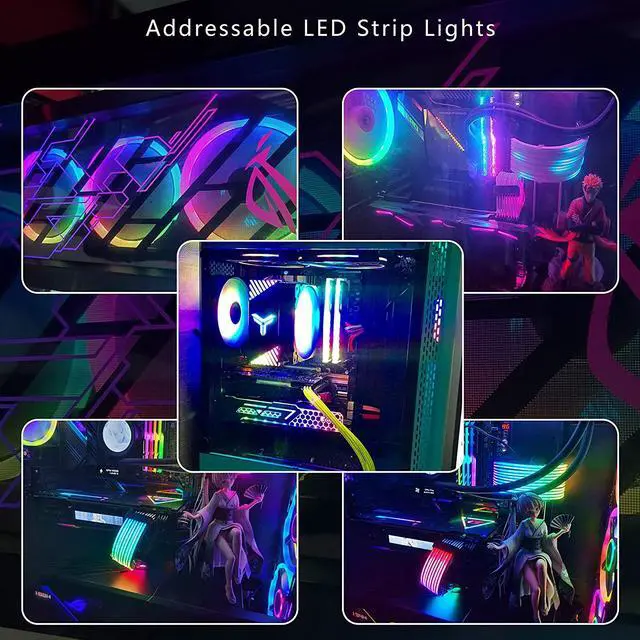 Alt view image 6 of 7 - 12V 4 PIN RGB Splitter Cable LED Strip Connector, RGB 4 Pin Splitter 1 to 3 Cable 5050 LED Tape Light Connector,Extension Cable for Computer Fan Motherboard(5-12v)(1 to 3)