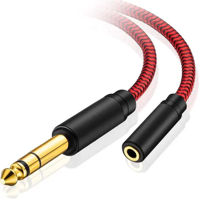 Alt view image 2 of 7 - 6.35 Male to Female 3.5 Headphones Adapter 10Ft TRS 1/4 to 3.5mm Stereo Cord 6.35mm 1/4 Male to 3.5mm 1/8 Female for Amplifiers Guitar Amp Piano Home Theater Devices or Mixing Console(10Ft/3M)