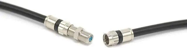 Alt view image 4 of 7 - 50' Feet, Black RG6 Coaxial Cable (Coax Cable) with Connectors, F81 / RF, Digital Coax - AV, Cable TV, Antenna, and Satellite, CL2 Rated, 50 Foot