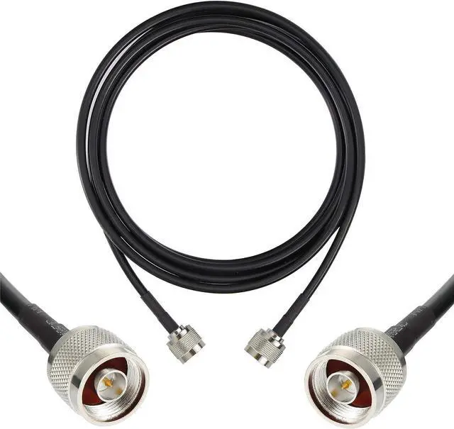 Main image of GEMEK 10ft N Male to N Male Pure Copper Cable, Low Loss Extension Coaxial for 3G/4G/5G/6G/LTE/ADS-B/Ham/GPS/WiFi/RF Radio to Antenna or Surge Arrester Use (50 Ohm Not for TV), Welcome to consult