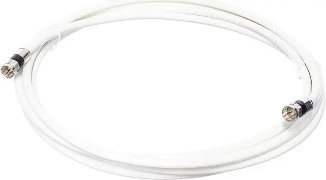 Alt view image 2 of 7 - 25' Feet, White RG6 Coaxial Cable (Coax Cable) with Connectors, F81 / RF, Digital Coax - AV, Cable TV, Antenna, and Satellite, CL2 Rated, 25 Foot