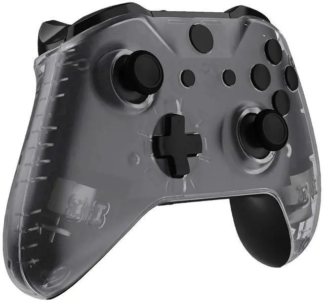 Alt view image 6 of 7 - Transparent Clear Faceplate Side Rails for Xbox One Wireless Controller Model 1708, Replacement Front Housing Shell Panels for Xbox One X & One S Controller @