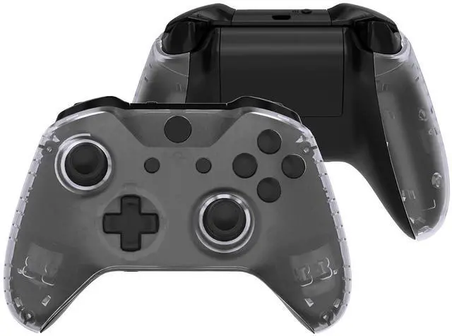 Main image of Transparent Clear Faceplate Side Rails for Xbox One Wireless Controller Model 1708, Replacement Front Housing Shell Panels for Xbox One X & One S Controller @