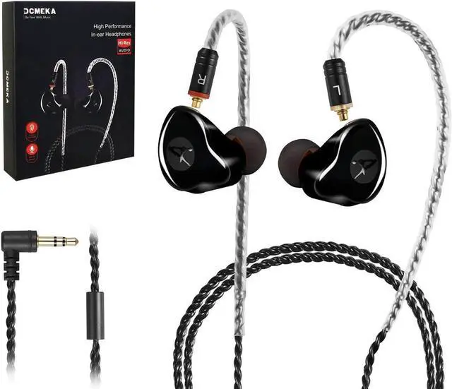 Main image of in Ear Monitor Headphones, HiFi Stereo IEM Earphones, Dynamic Dual Driver Wired Earbuds with Detachable Cable, Noise Canceling Headset for Singers Musicians Drummers Audiophile (Black)