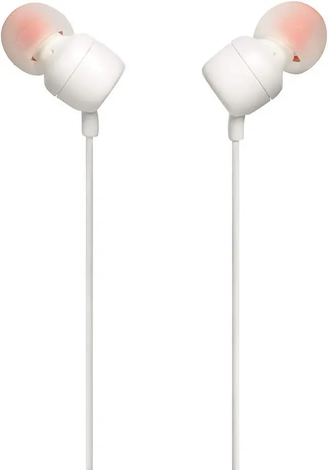 Alt view image 2 of 5 - JBL JBLT110WHTAM Tune 110 In-Ear Headphones - White
