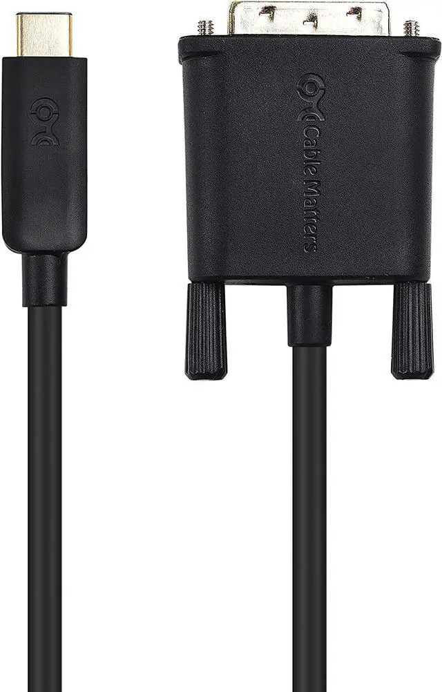 Alt view image 6 of 6 - Cable Matters USB C to DVI Cable (USB-C to DVI Cable) 6 ft - Thunderbolt 4 / USB4 / Thunderbolt 3 Port Compatible with MacBook Pro, Dell XPS 13, 15, HP Spectre x360, Surface Pro