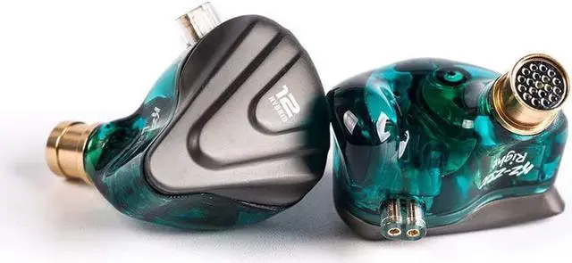 Alt view image 2 of 7 - KZ ZSX Earbuds Headphone IEM, 5BA+1DD Hybrid 6 Drivers HiFi Earphones with Metal Panel and Detachable 2 Pin Cable for Church Musician Band (Cyan No Microphone)