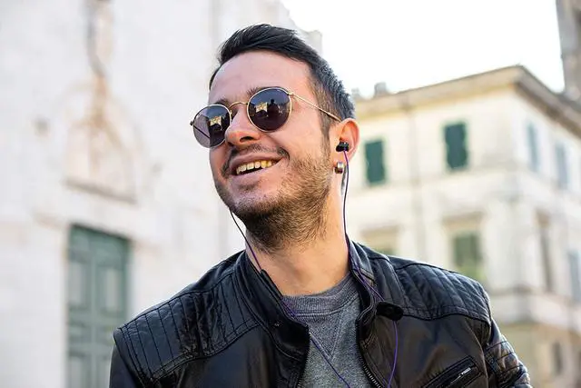 Alt view image 4 of 7 - Clamor Wired Earbuds in-Ear Headphones 5 Years Warranty Earphones with Microphone Noise Isolating Ear Buds Memory Foam for iPhone  School Students Kids Women Small Ears - Purple