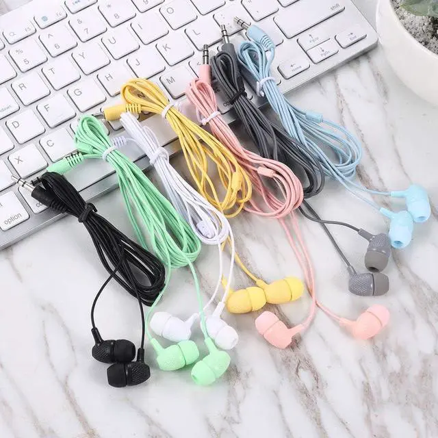 Alt view image 6 of 6 - Kids Earbuds Bulk 200 Pack Macaron Colors Mixed, Durable Earphones in-Ear Headphones Perfect for Schools Classroom Students Teens Children Gift and Adult