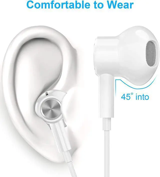 Alt view image 3 of 7 - USB C Headphones for Galaxy S20 FE Noise Cancelling Type C Earphones Magnetic Wired Earbud in Ear Headphones with Mic Stereo Earbuds Compatible with Samsung S20 S21 S22 Plus Pixel 6 OnePlus