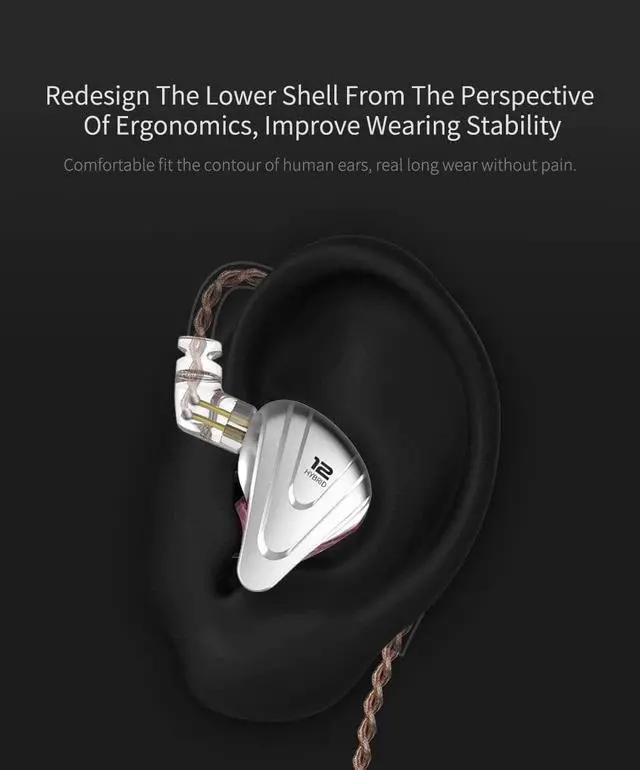 Alt view image 6 of 7 - KZ ZSX Earbuds Headphone IEM, 5BA+1DD Hybrid 6 Drivers HiFi Earphones with Metal Panel and Detachable 2 Pin Cable for Church Musician Band (Cyan No Microphone)