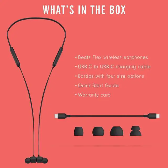 Alt view image 6 of 7 - Flex Wireless Earbuds -  W1 Headphone Chip Magnetic Earphones Class 1 Bluetooth 12 Hours of Listening Time Built-in Microphone - Black