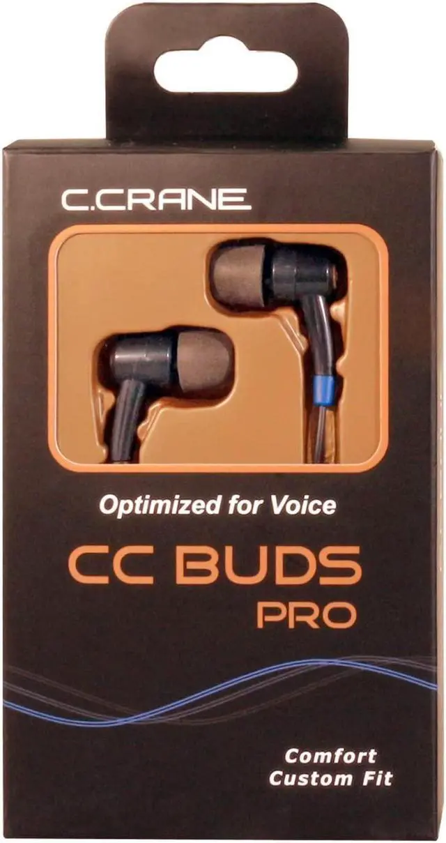 Alt view image 2 of 5 - C. Crane CC Buds-Pro Full Stereo in-Ear Earbud Headphones  for Audio Books and Voice Clarity