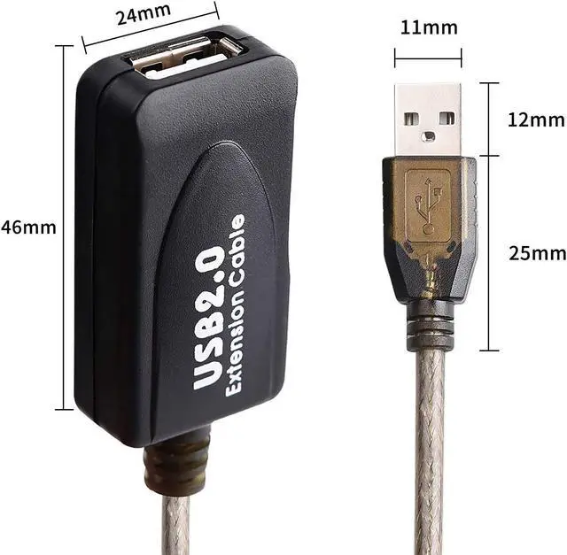 Alt view image 2 of 7 - 30FT USB Extension Cable, GGMTY USB 2.0 Type A Male to A Female Active Repeater Extension Cable 30ft, High Speed 480 Mbps
