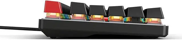 Alt view image 4 of 7 - Glorious Custom Gaming Keyboard - GMMK 100% Percent Full Size - USB Wired Mechanical Keyboard - RGB Hot Swappable Switches & Keycaps - Black Metal Top Plate