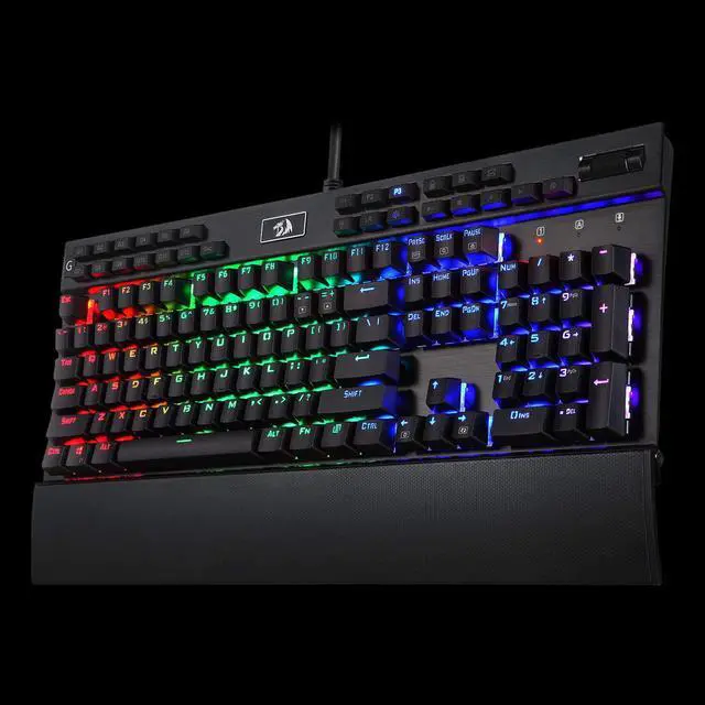 Alt view image 2 of 6 - Redragon K550 Mechanical Gaming Keyboard, RGB LED Backlit with Brown Switches, Macro Recording, Wrist Rest, Volume Control, Full Size, Yama, USB Passthrough for Windows PC Gamer (Black)