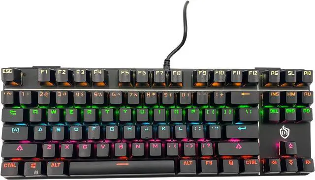 Main image of K917 RGB Mechanical Gaming Keyboard - 87Key Retro Blue Switch LED Backlit Round Keycaps Anti-Ghosting Mechanical Illuminated for PC & MAC (Classic-Black)