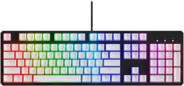Alt view image 4 of 7 - Tecware Pudding PBT Keycaps Set | Clear and White Jelly-Style | Double Shot PBT for Phantom & Phantom+ Keyboards | OEM Profile 112 Keys with Puller | US ANSI Layout | Compatible with MX-Style Switches