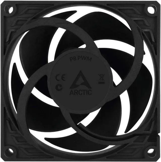 Alt view image 4 of 7 - ARCTIC P8 PWM - 80 mm Case Fan with PWM, Pressure-optimised, Quiet Motor, Computer, Fan Speed: 200-3000 RPM - Black