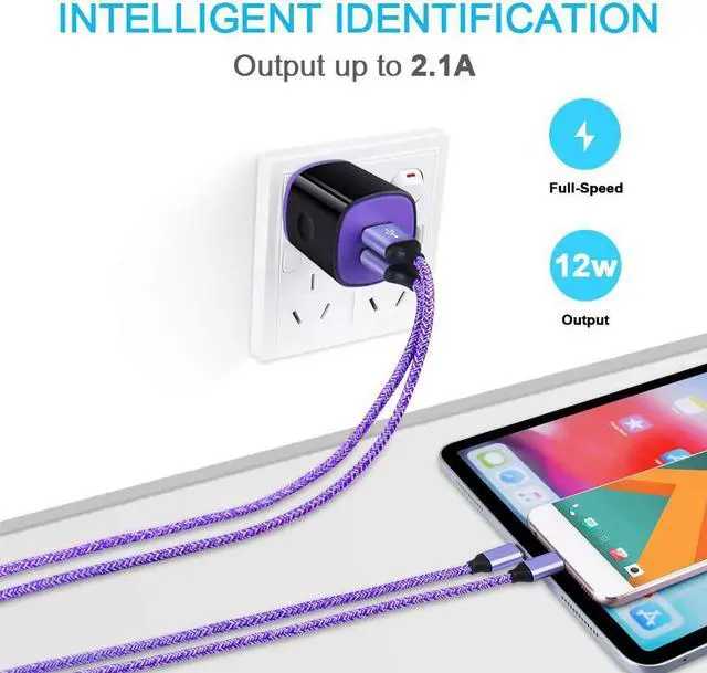 Alt view image 7 of 7 - Fast Charger for Samsung Galaxy S24/S23/S23+/S22/S21/S21+/S21 Ultra/Note 20 Ultra/S20 FE 5G/S10 A10E A50 A11 A21 A51 A71 A9 A20 A14 A15, LG G9 Stylo 6/5, Phone Wall Charger Type C Fast Charging Cable