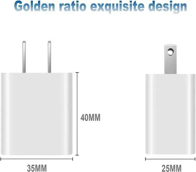 Alt view image 3 of 7 - USB Wall Charger Block 2Pack Dual Port Cube Plug Power Charging Adapter Brick for  iPhone 15/14/13/12/XS Max/XR/X/8/8 Plus/7/6S/6S Plus/6/SE/5S/5C/iPad Mini/Air/ Galaxy Kindle Fire LG