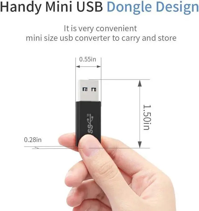 Alt view image 4 of 7 - USB C to USB Adapter [2 Pack] Warmstor Type C Female to USB A Male Converter Support Double Sided 10Gbps Sync & 20V/3A Charge for iPhone 11 12 Pro Max MiniiPadSamsung GalaxyGoogle Pixel 5 4 3 XL