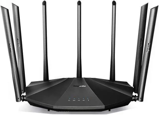 Alt view image 6 of 20 - Tenda AC23 Smart WiFi Router - Dual Band Gigabit Wireless (up to 2033 Mbps) Internet Router for Home, 4X4 MU-MIMO Technology, Up to 1400 sq ft Coverage Parental Control Compatible with Alexa (AC2100)