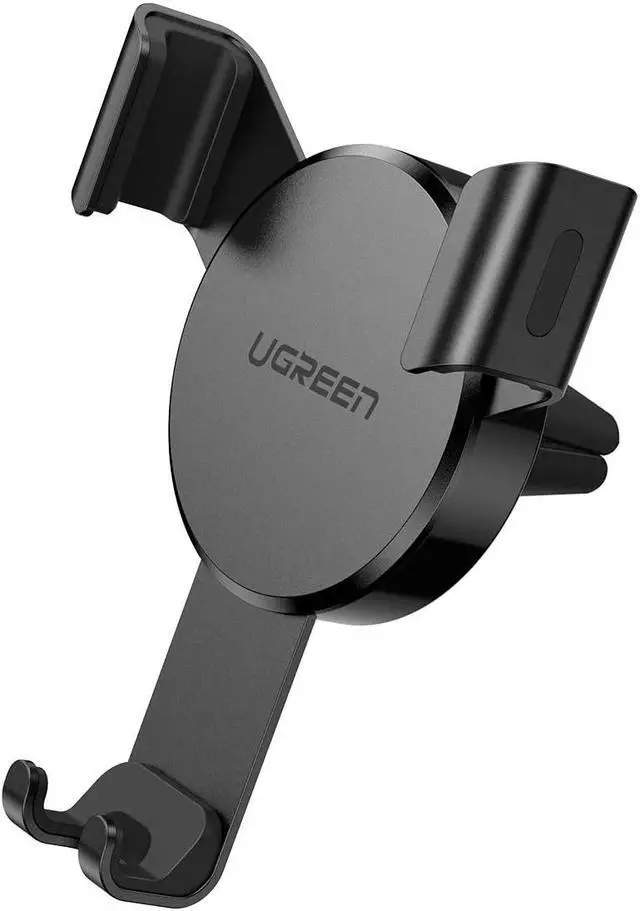 Main image of UGREEN Car Air Vent Mount Cell Phone Holder Gravity Compatible for iPhone 12 11 Pro Max SE XR XS X 6S 7 Plus 8 6 Samsung Galaxy S20 S9 S10 S8 S7 Edge S6 Google Pixel 4 2 XL LG G8 Smartphone (Black)