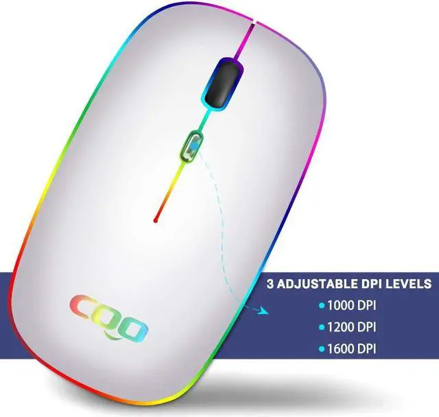 Alt view image 3 of 7 - Bluetooth Wireless Mouse Slim Dual Mode(Bluetooth 5.0 and 2.4G Wireless) Rechargeable Wireless Mouse with 3 Adjustable DPI for MacBook Laptop MacOS 10.10 Android 5.0 Windows 8 or Above