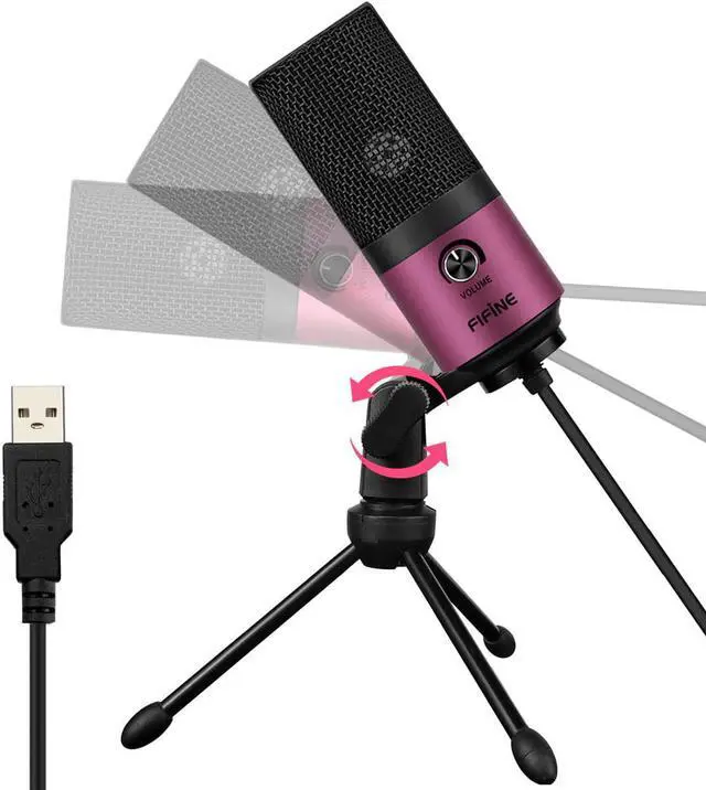 Alt view image 4 of 7 - FIFINE USB Podcast Condenser Microphone Recording On Laptop, No Need Sound Card Interface and Phantom Power-K669