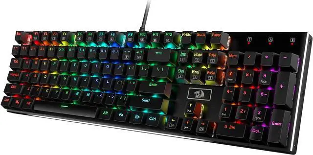 Main image of K556 RGB LED Backlit Wired Mechanical Gaming Keyboard, 104 Keys Hot-Swap Mechanical Keyboard w/Aluminum Base, Upgraded Socket and Noise Absorbing Foams, Soft Tactile Brown Switch