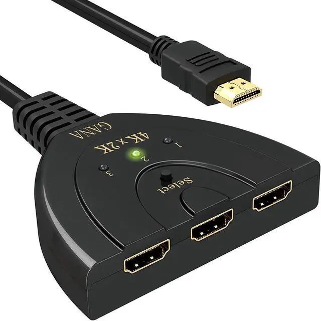 Main image of HDMI Switch 3 Port 4K HDMI Switch 3x1 Switch Splitter with Pigtail Cable Supports Full HD 4K 1080P 3D Player