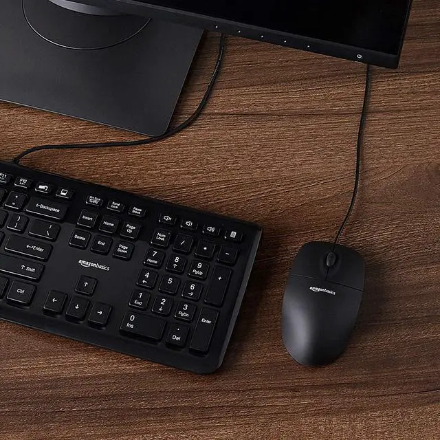 Alt view image 5 of 5 - Amazon Basics 3-Button USB Wired Computer Mouse (Black) 1-Pack