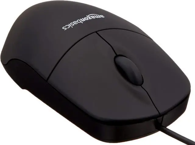 Alt view image 2 of 5 - Amazon Basics 3-Button USB Wired Computer Mouse (Black) 1-Pack