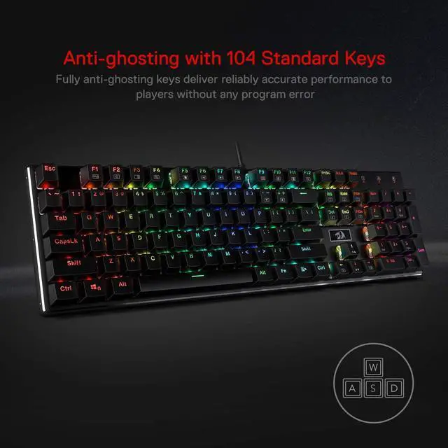 Alt view image 2 of 7 - K556 RGB LED Backlit Wired Mechanical Gaming Keyboard, 104 Keys Hot-Swap Mechanical Keyboard w/Aluminum Base, Upgraded Socket and Noise Absorbing Foams, Soft Tactile Brown Switch