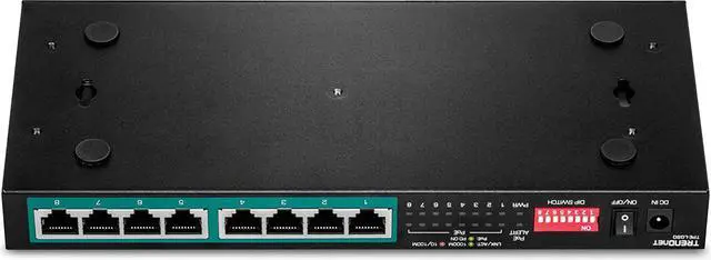 Alt view image 6 of 7 - TRENDnet 8-Port Gigabit Long Range Poe+ Switch, TPE-LG80, 65W Poe Budget, Ethernet/Network Switch, Long-Range Poe+ Extends Range Up to 200M (656 ft.), 16 Gbps Switching Capacity, Lifetime Protection